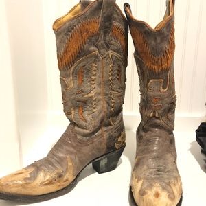 Corral Orange Eagle Inlay Cowboy Boots